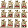 thumbnail image 1 of Bolsas de regalo de arpillera navideñas BORAMDO, 24 unidades, 13 x 18 cm, 1 of 7