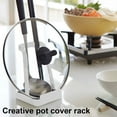 thumbnail image 4 of Home Ladle Holder Storage Soup Utensils Rack Storage Spoon Tray Lid Stand Spatula Organizer Kitchen Utensils Rack Pot Cover Shelf, Black Wweixi, 4 of 9