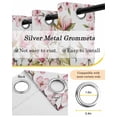 thumbnail image 5 of Spring Floral Black Out Curtains 72 Inch Long, Light Blocking Drapes with Black Liner, Retro Pink Orchid Flowers Leaves Botanical Thermal Blackout Curtains for Bedroom Living Room 52"x72" 2 Panels, 5 of 8