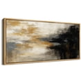 thumbnail image 4 of Large Framed Canvas Print Abstract Modern Wall Art Contemporary Decorative for Living room Bedroom - 60"x30" Natural Frame, 4 of 7