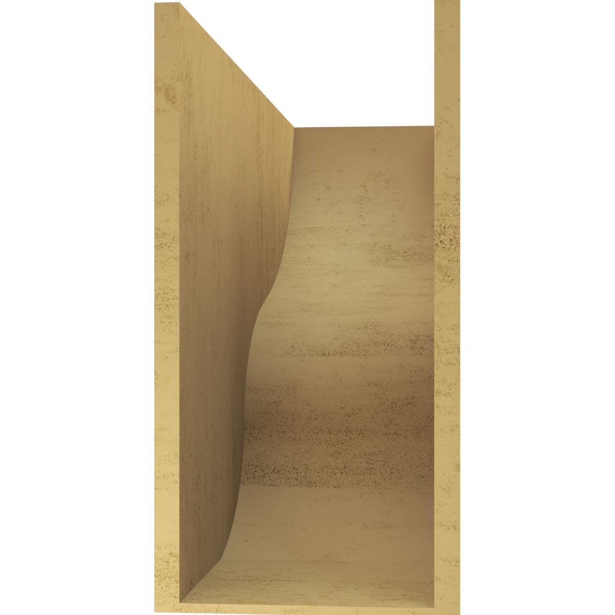 12"W x 36"D x 24"H Classic Greensboro Rough Cedar Woodgrain TimberThane Corbel, Primed Tan