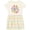 Natural with Stripes, variant on Inktastic Little Miss Jelly Bean Girls Toddler Dress