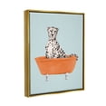thumbnail image 3 of Stupell Industries Turquoise Cheetah in Tub Animals & Insects Painting Gold Floater Framed Art Print Wall Art, 17 x 21, 3 of 9