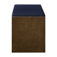 thumbnail image 6 of GZXS Compact Bedroom Bench for End of Bed, Modern Storage Bench Ottoman with Removeable Seating Cushion, 2 Tier Shoe Storage Organizer for Hallway, Living Room (Navy Blue), 6 of 7