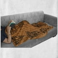 thumbnail image 6 of African Soft Flannel Fleece Throw Blanket, Ceremonial Native Illustration Cultural Art Print, Cozy Plush for Indoor and Outdoor Use, 60" x 80", Black Brown, by Ambesonne, 6 of 6