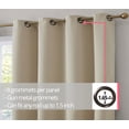 thumbnail image 2 of THD Virginia 100% Blackout Grommet Total Privacy Curtain Panels - Window Curtains for Living Room Bedroom - Set of 2 (Beige, 52 W x 96 L), 2 of 6