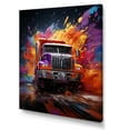 thumbnail image 2 of Designart "Furious Expressionist Monster Truck" Truck Canvas Art Print, 2 of 7