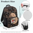thumbnail image 7 of Pzuqiu Capybara Strawberry 17 Inch Kids Backpack for Ages 6-18 Elementary to High School, Large Capacity Lightweight Bookbag Breathable Schoolbag for Back to School Travel Use, 7 of 7