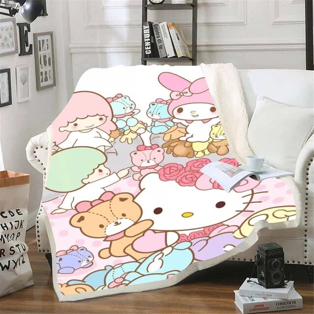 Hello kitty blanket full size sale