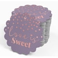 thumbnail image 4 of Inkdotpot 50 Pack Love Is Sweet Wedding Favor Paper Tags Craft Real Rose Gold Foil Hang Tags, 4 of 6