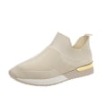 thumbnail image 2 of YOUYEDIAN Orthopedic Casual Shoes for Women Arch Support Sneakers Wide Width Non Slip Slip on Server Shoes Knitted Mesh Stretch Comfortable 2026 Orthopedic Shoes (Khaki), 2 of 5