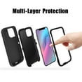 thumbnail image 5 of For Apple iPhone 11 Heavy Duty Military Grade Full Body Shockproof Dust-Proof Drop Proof Rugged Protective Cover w/Belt Clip Black/Black, 5 of 5