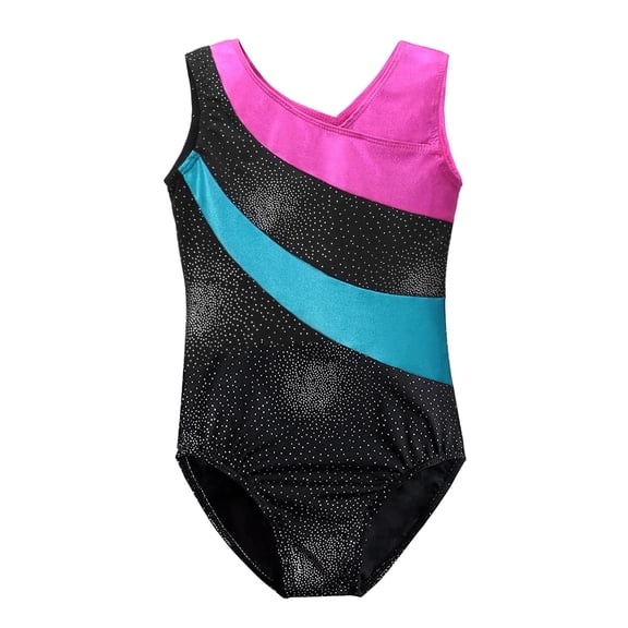 DAXIANG Gymnastics Black Leotard for Girls 4t Toddler Gymnastics Leotard