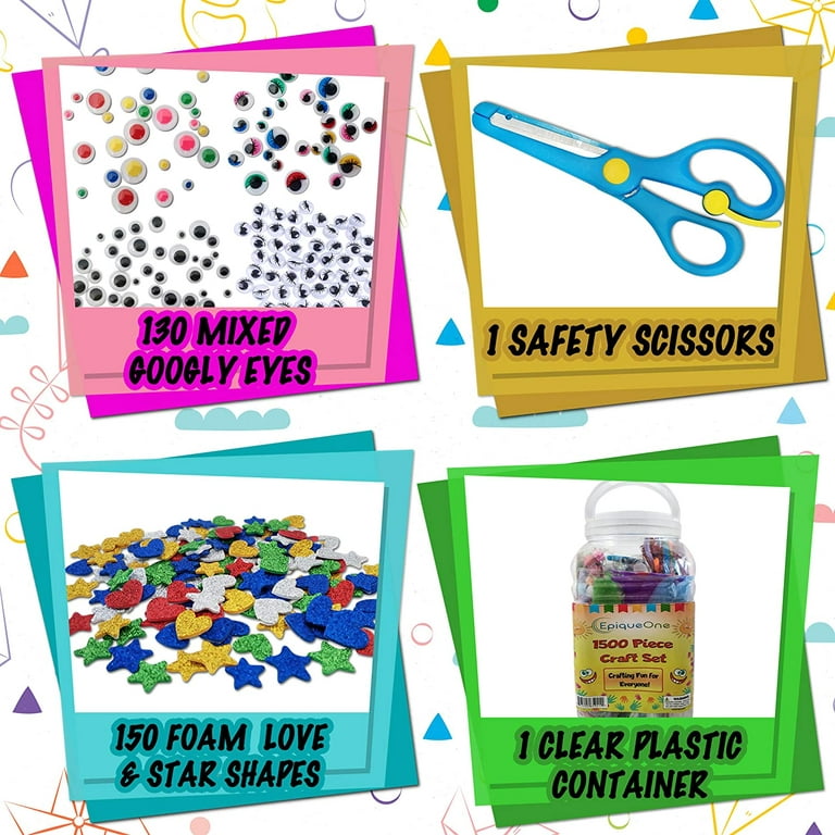 EpiqueOne 750 Pieces Kids Art & Craft Supplies Assortment Set for Scho