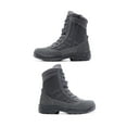 thumbnail image 5 of BURUDANI Men's Military Tactical Work Boots Side Zipper Leather Motorcycle Combat Boots, 5 of 7