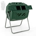 thumbnail image 1 of Costway Tumbling Composter 40 Gallon Garden Rotating Compost Bin with Dual Chamber Green, 1 of 4