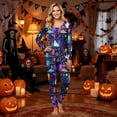 thumbnail image 2 of Halloween Family Matching Pajamas Sets, Halloween Family Leisure Loungewear, Pumpkin Ghost Holiday PJS Sleepwear, Seasonal Halloween Party Family for Home Relaxing Casual Daily Wear Indoor, 2 of 7