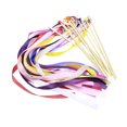 thumbnail image 1 of 12PCS Fairy Sticks Colorful Ribbon Fairy Wand Ribbon Streamers Wands with Bells Lawn Party Decor for Wedding Birthday Decor, 1 of 9