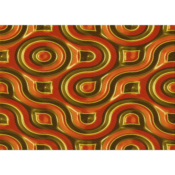 Ahgly Company Machine Washable Indoor Rectangle Transitional Tomato Red Area Rugs, 3' x 5'