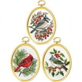 thumbnail image 2 of Winter Birds Embroidery Kit Set Of 3-3"X4" Stitched In Floss, Pk 1, Janlynn, 2 of 2