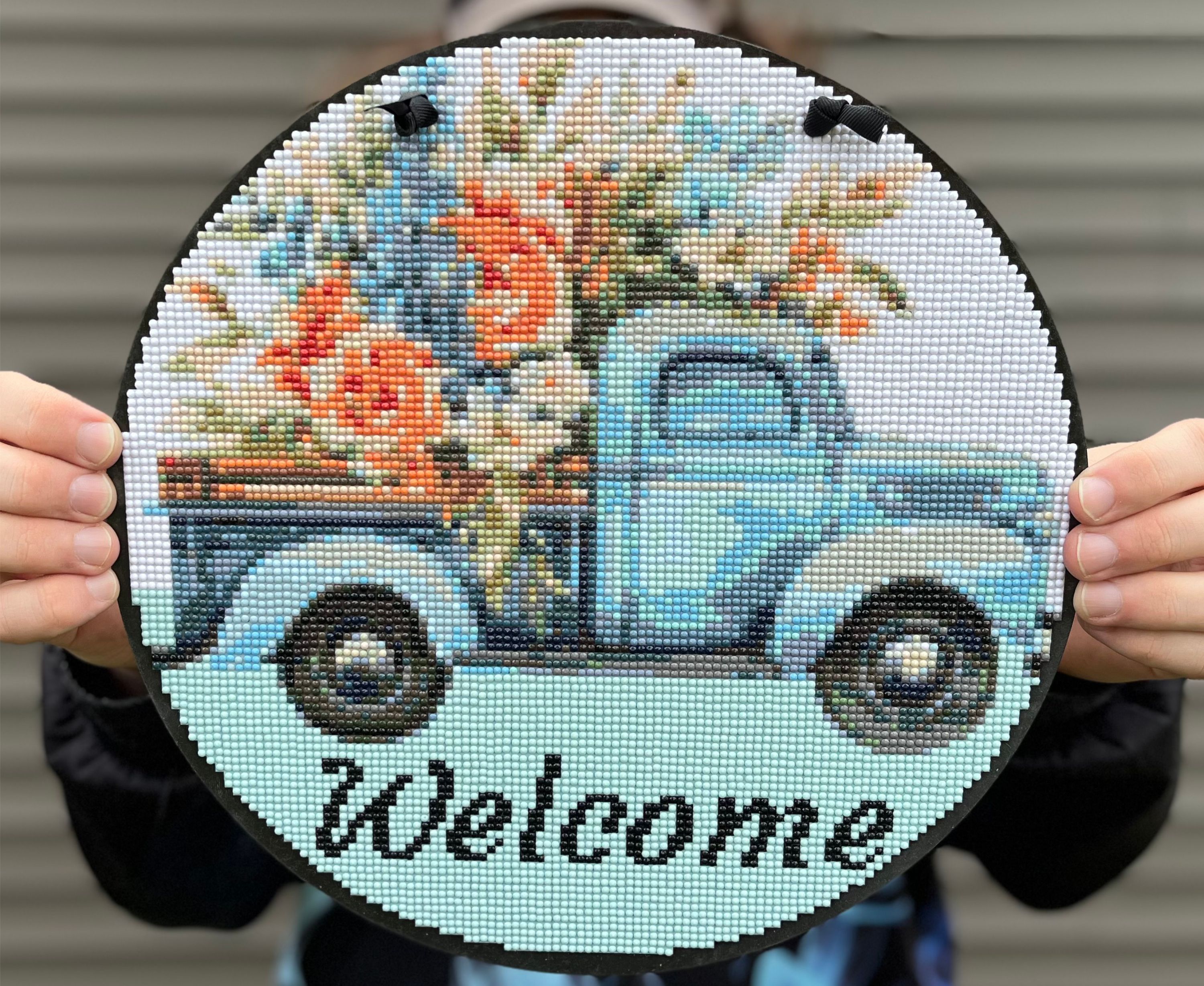 Truck and Flowers Welcome Sign Diamond Painting Kit