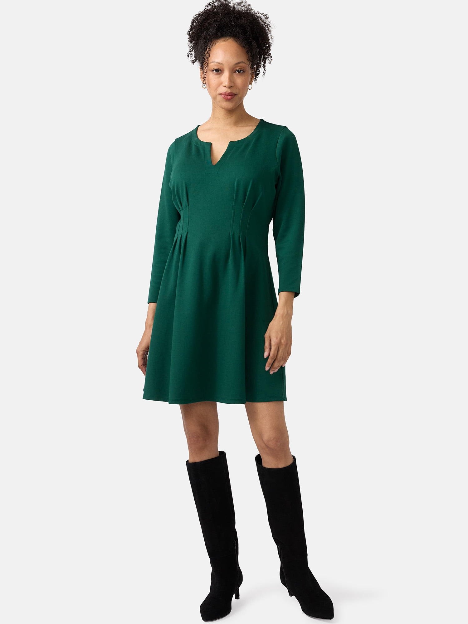 Ingrid & Isabel For Every Belly Women's Maternity Pintuck Mini Dress, Sizes S-XXL