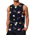 thumbnail image 1 of Summer Men's Solid Color Printed Sweat-absorbing Breathable Shoulder Expanding Sleeveless Vest2XL, 1 of 5