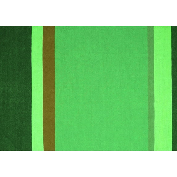 Ahgly Company Indoor Rectangle Abstract Green Contemporary Area Rugs, 8' x 12'