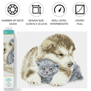 Diamond Dotz Besties Puppy Diamond Painting Kits for Adults - Diamond Art Kits a Relaxing Creative Craft Kit with Dotz Gems 13x16.1