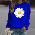 thumbnail image 2 of Tnhcen Long Sleeved Womens Blouse Daisy Print Womens Sweatshirt Tops Womens Sweater, 2 of 3