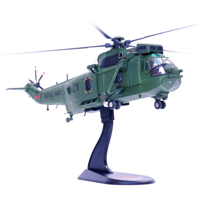 1:72 Scale Royal Navy Sea King HC.4 Helicopter Model Quality Diecast, Perfect for Display on Shelf