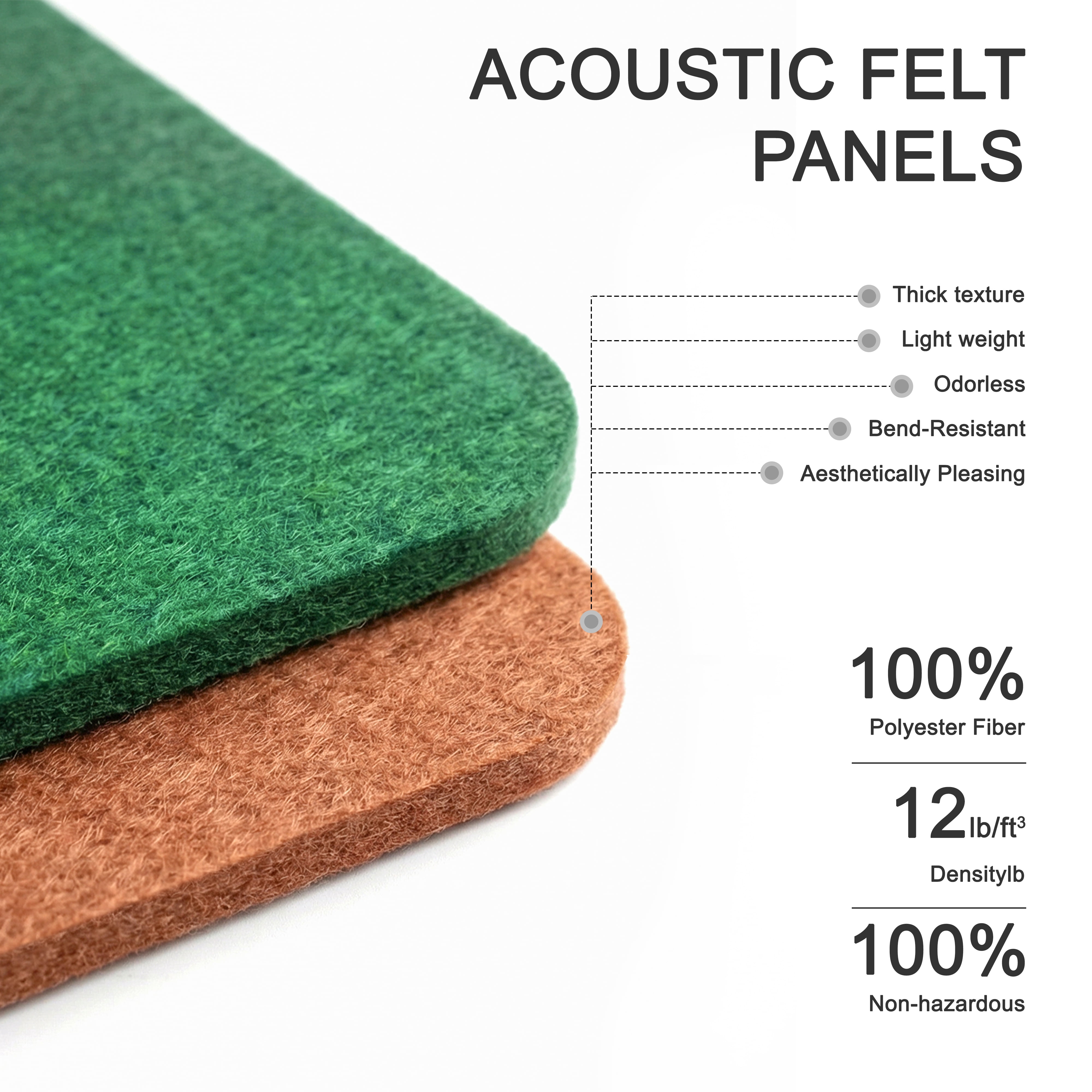 Mifurn 11.8''*15.75'' Felt Bulletin Board, 2 Colors, 6 Pack