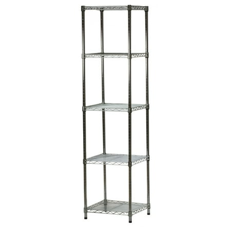 

Chrome Wire Shelving with 5 Shelves - 18 d x 18 w x 84 h (SC181884-5)