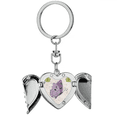 thumbnail image 1 of Purple With Quote Heart Angel Wing Key Chain Holder, 1 of 3