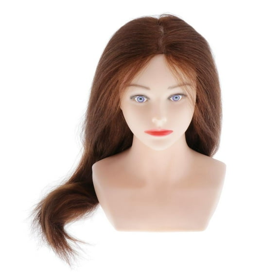 yotijay Styling Mannequin Head Salon Training Manikin Head 27'' Dark Brown