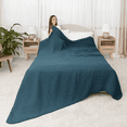 thumbnail image 3 of Comfy Cubs Muslin Blanket, Extra Large 90” x 90”, 6 Layer Cooling Cotton Softness (Neptune, Queen), 3 of 6