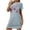 Blue, variant on ALLLIST Nightgowns for Women Short Sleeve Christmas Chemises Pink Round Neck Soft Sleep Dresses Ladies Pajamas