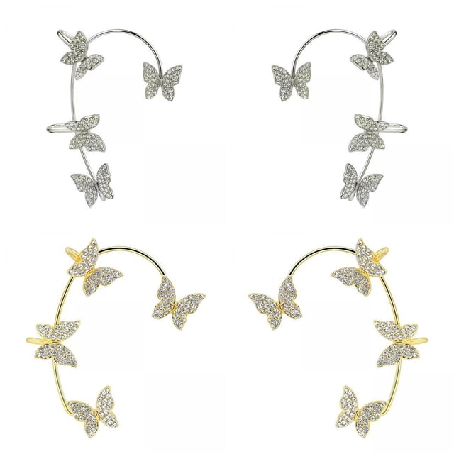 Elegant Earring,clip earrings earring ear wrap crawler bone,hook clips butterfly women jewelry nose hoop,Ear Wrap Women Girls Handcraft Ear,Butterfly Cosplay Halloween Costume Zulema none