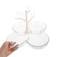 thumbnail image 5 of FRCOLOR Divided Serving Tray Multi-Functional Fruit Plate with Fork Plastic Snack Tray for Chips and Dip Veggies Snacks Fruits Candy Organizer, 5 of 8