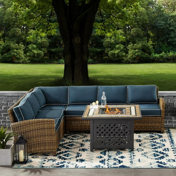 Crosley Furniture Bradenton 5Piece Outdoor Wicker Seating Set With