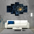 thumbnail image 4 of TISHIRON 5PCS Framed Canvas Wall Art Set,60"x40" Dark Fractal Flower Canvas Art Decor, 4 of 7
