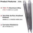 thumbnail image 4 of czcpp-Aluminum Rod Tent Pole Replacement Camping Accessories, Multifunction Lightweight Tent Poles Repair Kit, 7001 Series Aircraft-Grade Aluminum - 2 Poles (20' (610cm)), 4 of 4