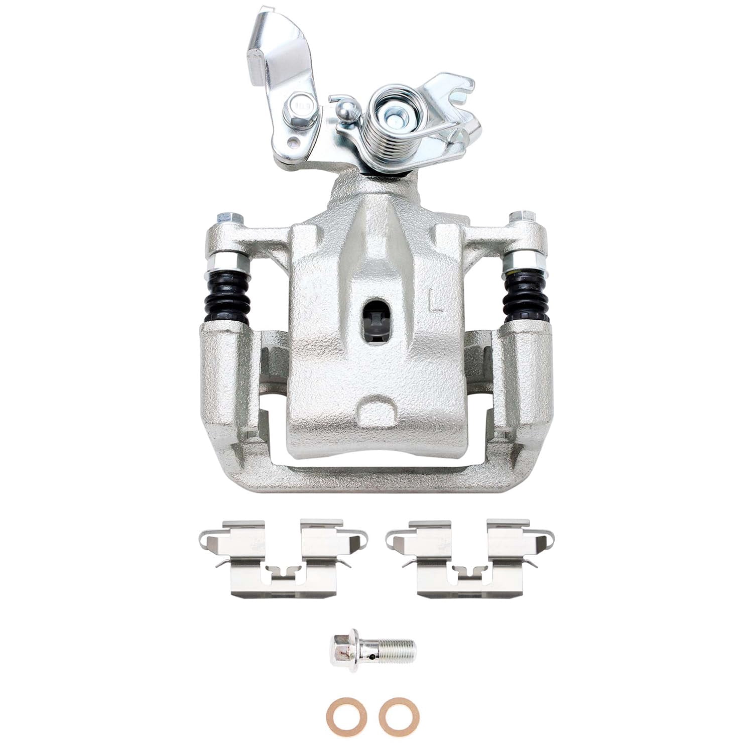 Detroit Axle - Rear 2pc Brake Calipers for Ford Fusion Lincoln MKZ Zephyr Mazda 6 Mercury Milan, 2006 2007 2008 2009 2010 2011 2012, 2 Disc Brake Calipers with Bracket Replacement