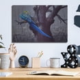thumbnail image 6 of Luxe Metal Art 'Blue And Yellow Macaw In Burned Forest' by Harro Maass, Metal Wall Art, 16"x12", 6 of 9