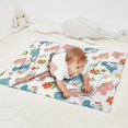 thumbnail image 2 of White Cartoon Dinosaurs Flowers Pattern Blanket,Comfortable Soft Flannel Throw Blanket,All Season,Warm Lightweight Blankets for Sofa Bed Couch Living Room Chair,30"x40", 2 of 4