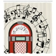 thumbnail image 3 of Ambesonne Party Shower Curtain, Antique Red Old Music Box, 69"Wx84"L, Red Black Grey, 3 of 3