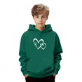thumbnail image 6 of EnJoCho Youth Boys Girls Hooded Sweatshirt Fleece Pullover Top Fashion Casual Warm Winter Fall Cozy Comfortable Loungewear Kids Teen Clothes School Daily, 6 of 7