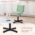 thumbnail image 4 of Carolayne 13.8-18.9'' Adjustable Vanity Chair, 360° Swivel Upholstered Ottoman Stool for Makeup Room Living Room, Green, 4 of 10