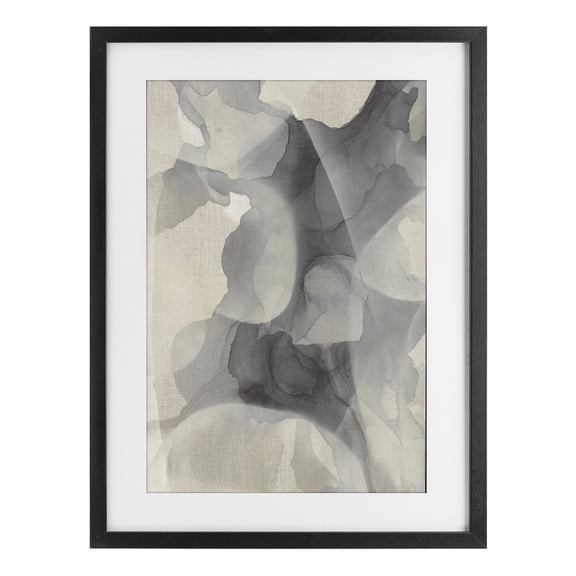 Stupell Industries Contemporary Mottled Monochrome Abstract Black Framed Print Under Glass, 17 x 23, by Kippi Leonard