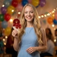 thumbnail image 7 of Sparkling Celebration Number Candle - Fashionable Cartoon - style Design with Red Bow, Glittery Red Finish - for Birthday Parties, Anniversary Celebrations, Kids’ Celebratory Events, 7 of 7